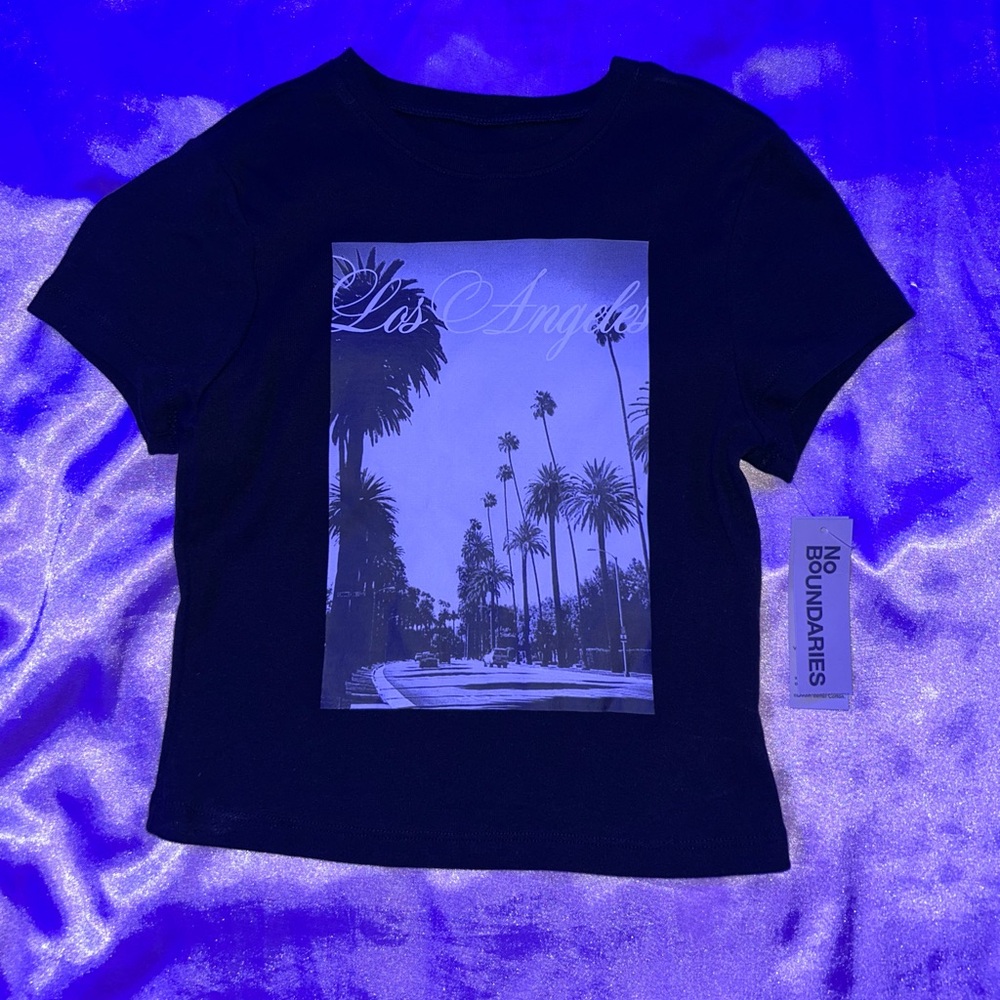 No Boundaries Black LA Baby Tee